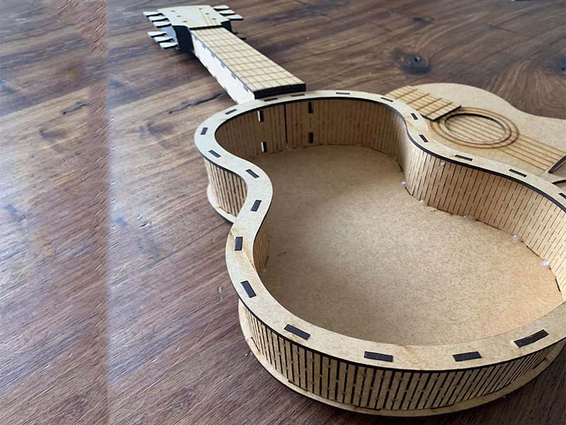 Laser Cut Box Guitar Design Wooden Gift Box Idea