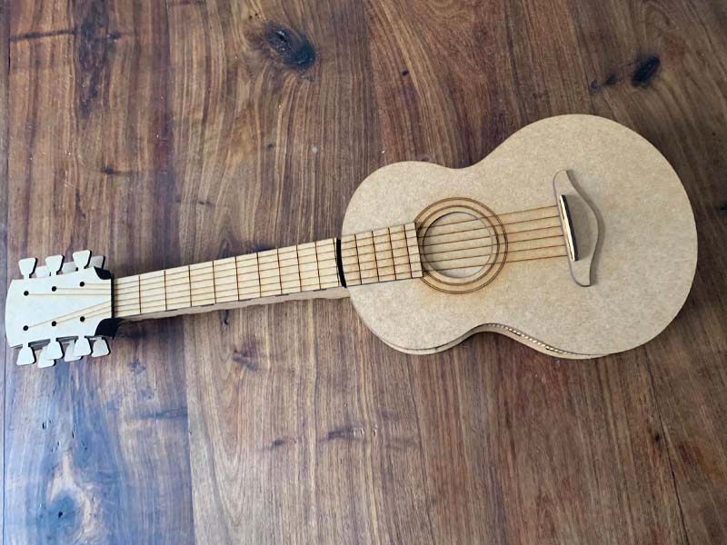 Laser Cut Box Guitar Design Wooden Gift Box Idea