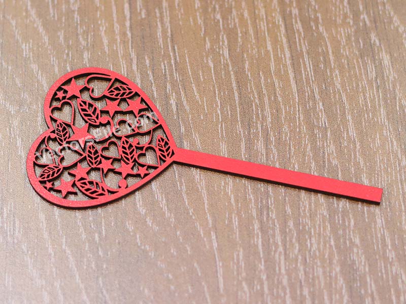 Laser Cut Valentine’s Day Heart Shape Cake Topper Design