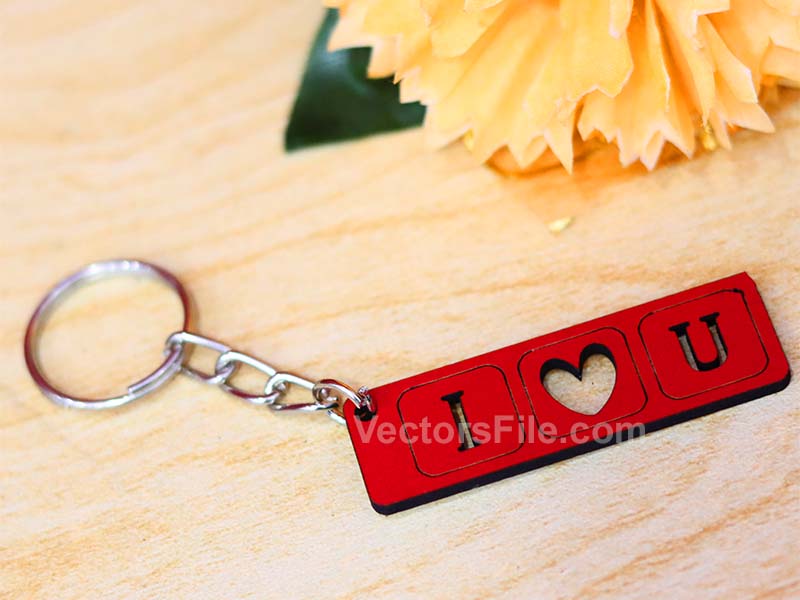 Valentines Day Laser Cut I Love You Keychain Ideas