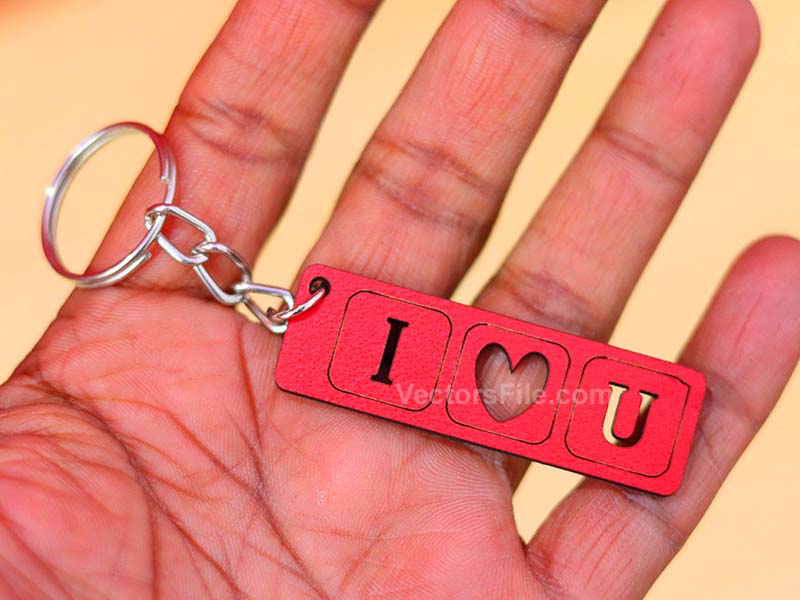 Valentines Day Laser Cut I Love You Keychain Ideas