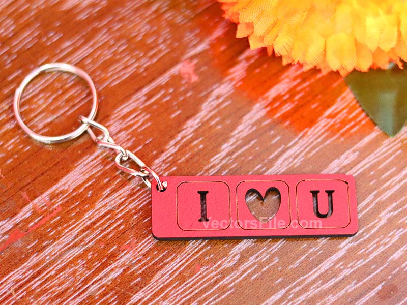 Valentines Day Laser Cut I Love You Keychain Ideas