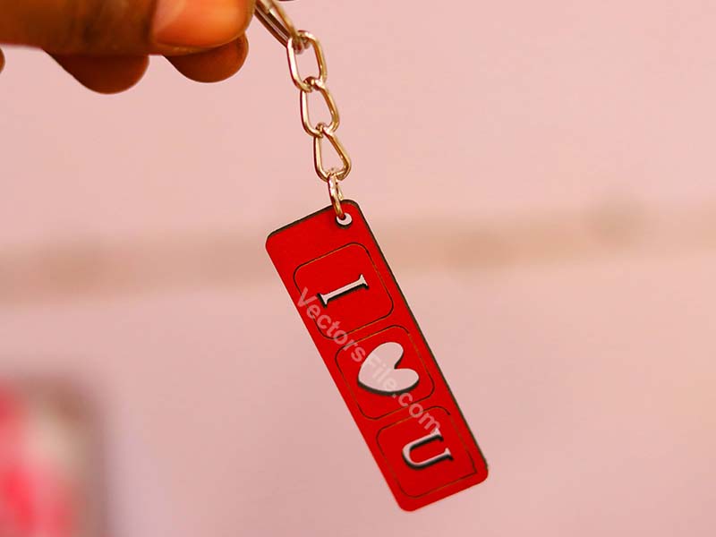 Valentines Day Laser Cut I Love You Keychain Ideas