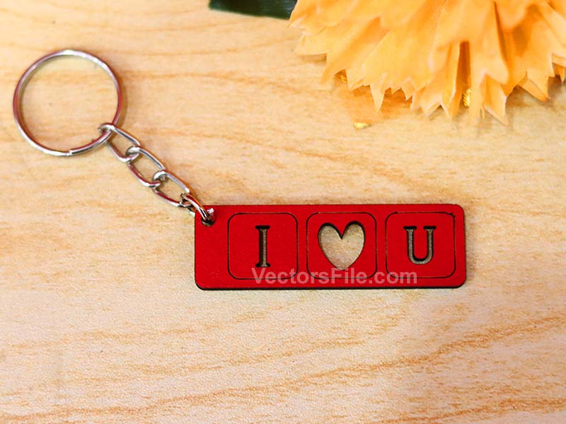 Valentines Day Laser Cut I Love You Keychain Ideas