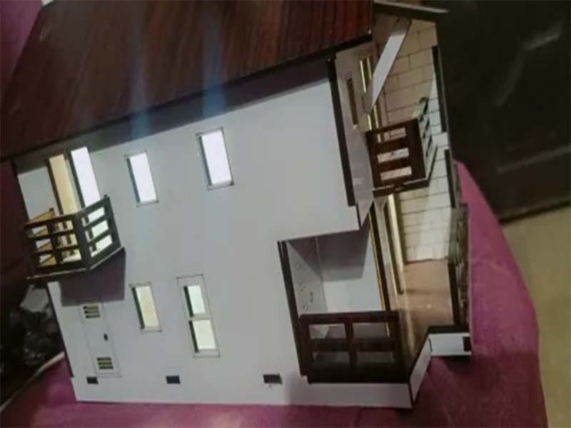 Free Laser Cut Dollhouse Template 3D Puzzle House Model