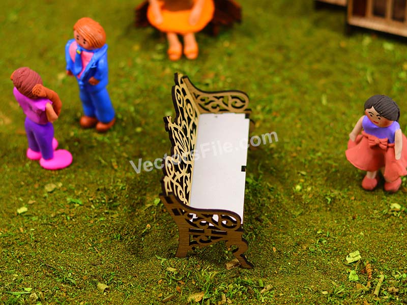 Laser Cut Miniature Dollhouse Furniture Bench Design