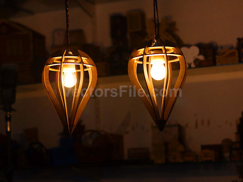 Laser Cut Diamond Chandelier Hanging Light Lamp Design