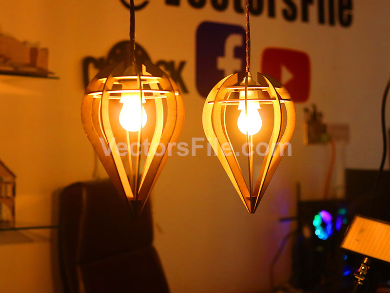 Laser Cut Diamond Chandelier Hanging Light Lamp Design