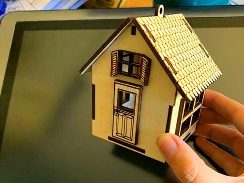 Laser Cut Tealight House LED Candle Holder for Decoration