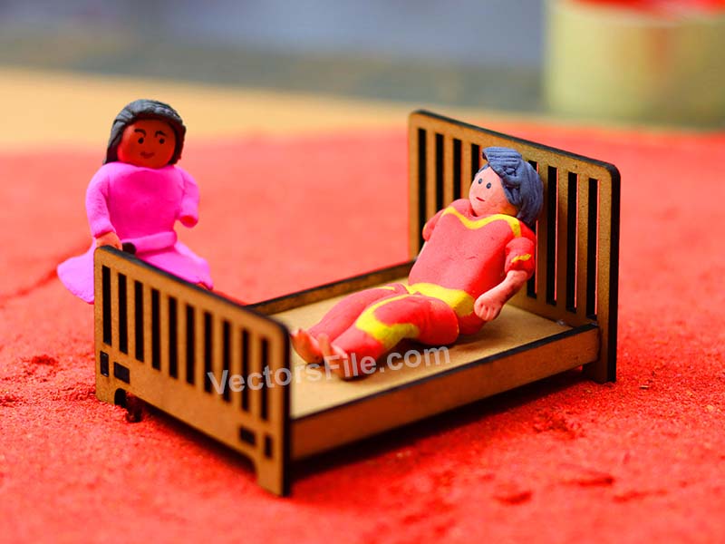 Laser Cut Barbie Doll Bed Design Dollhouse Furniture Ideas