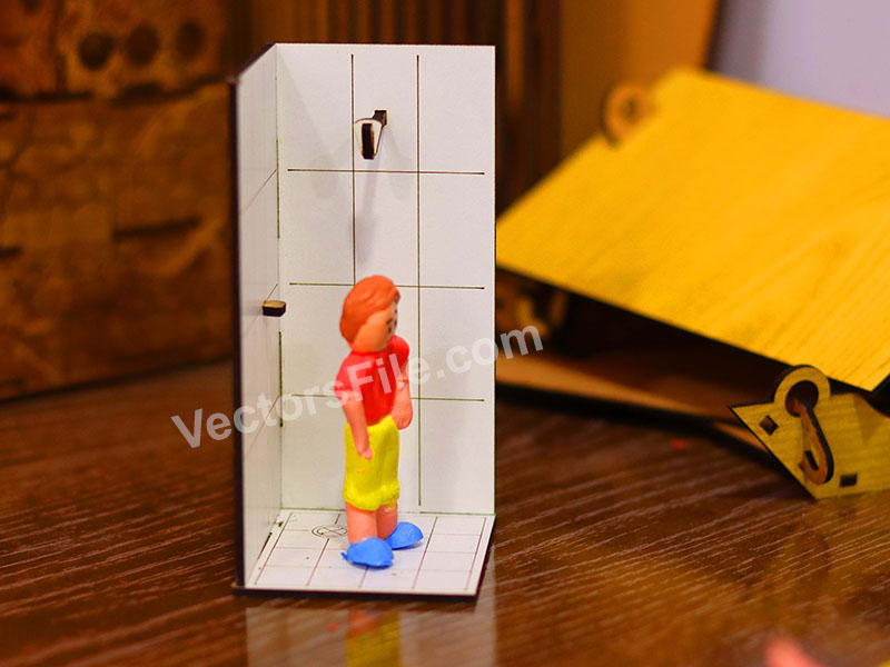 Laser Cut Dollhouse Furniture Miniature Bathroom Design