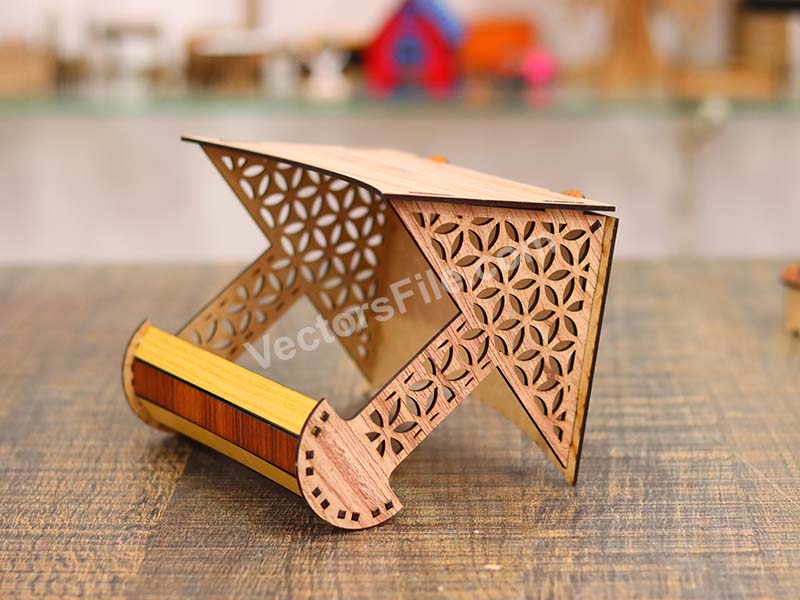 Laser Cut Wooden Hanging Bird Feeder Template