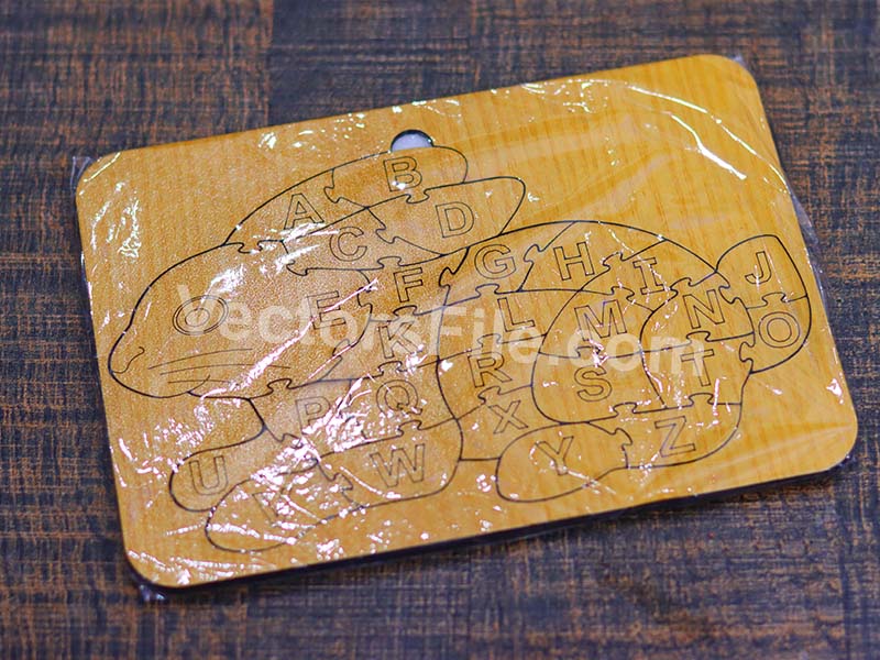 Laser Cut Rabbit Shape Puzzle Alphabet Letters Puzzle Game
