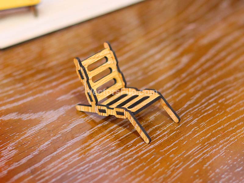 Laser Cut Dollhouse Furniture Deck Chair Model