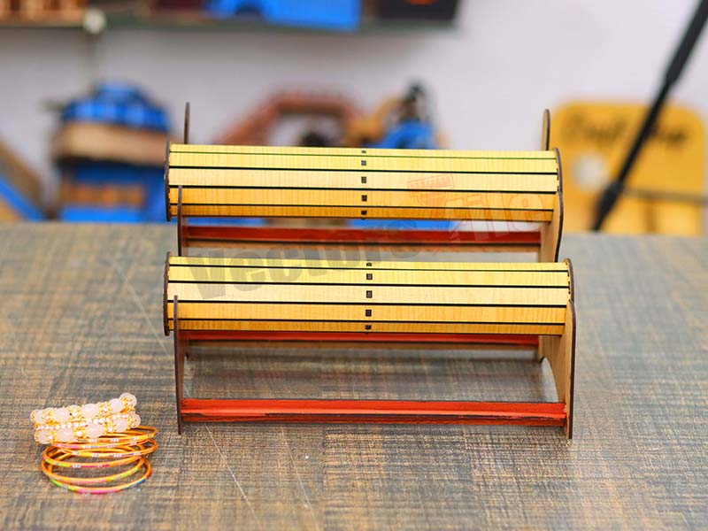 Laser Cut Wooden 2 Tier Bangle Bracelet Display Stand