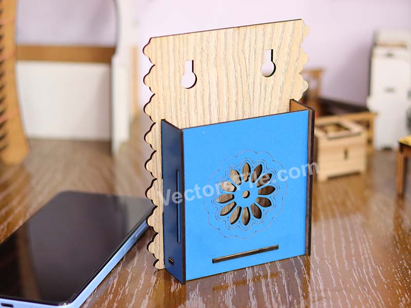 Laser Cut Wall Mounted Mobile Phone Holder Stand