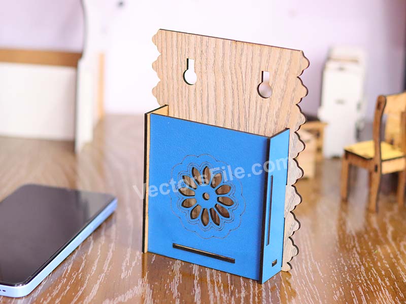 Laser Cut Wall Mounted Mobile Phone Holder Stand