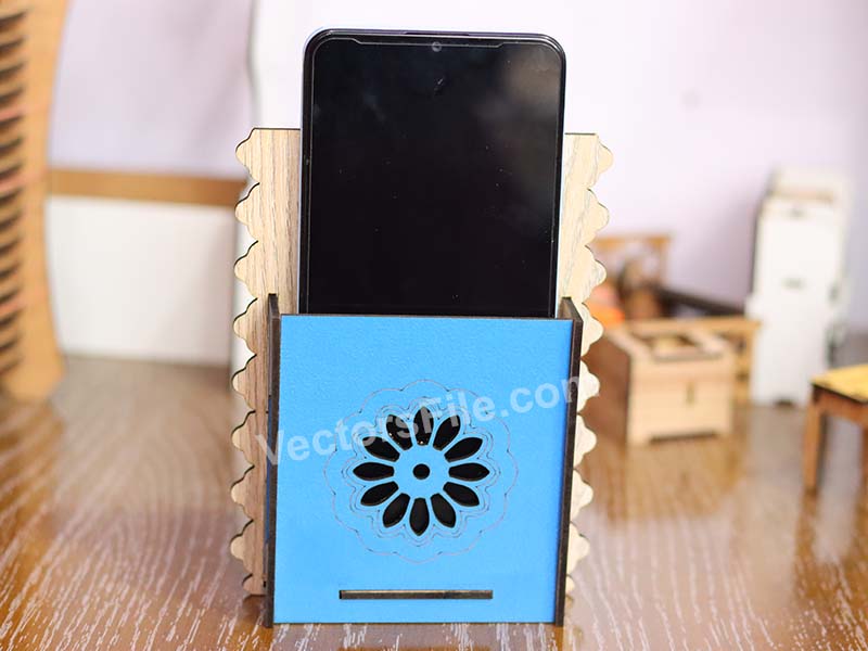 Laser Cut Wall Mounted Mobile Phone Holder Stand