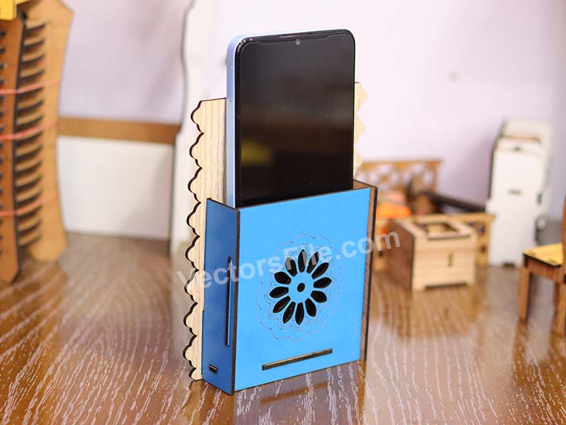 Laser Cut Wall Mounted Mobile Phone Holder Stand