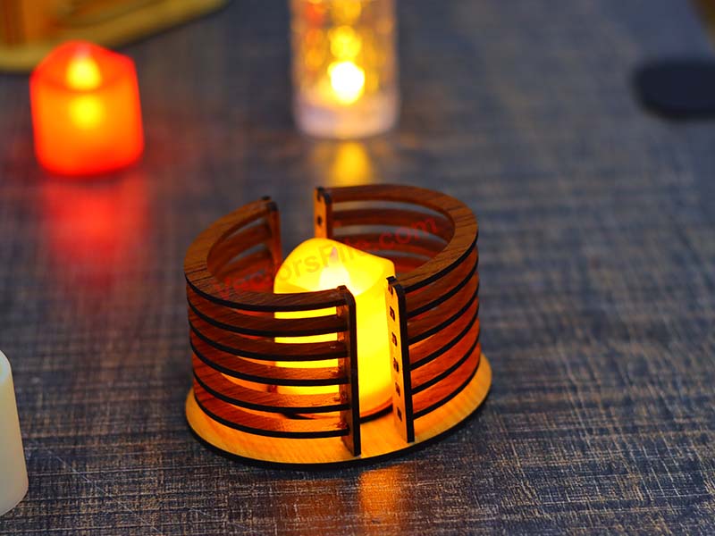 Laser Cut Unique Layered Tealight Candle Holder