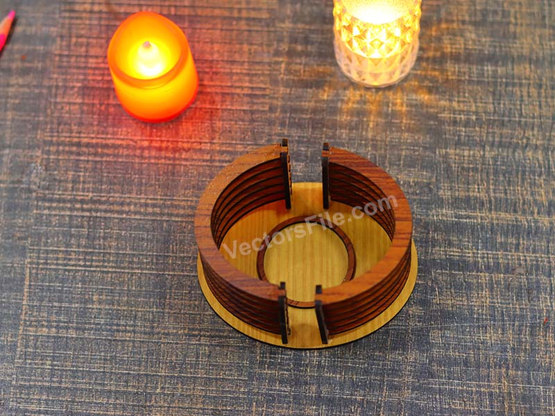 Laser Cut Unique Layered Tealight Candle Holder