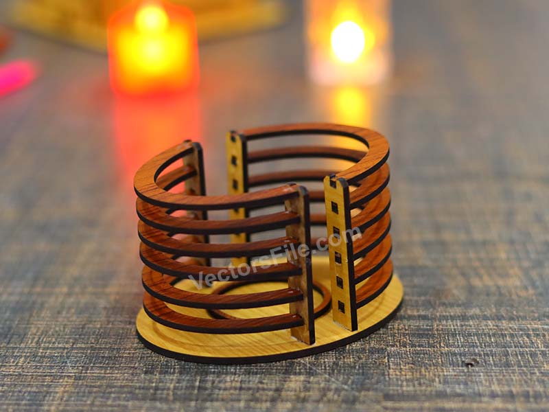 Laser Cut Unique Layered Tealight Candle Holder