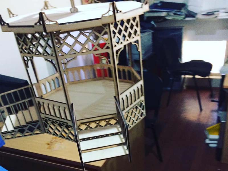 Laser Cut Dollhouse Gazebo Design Toys Template