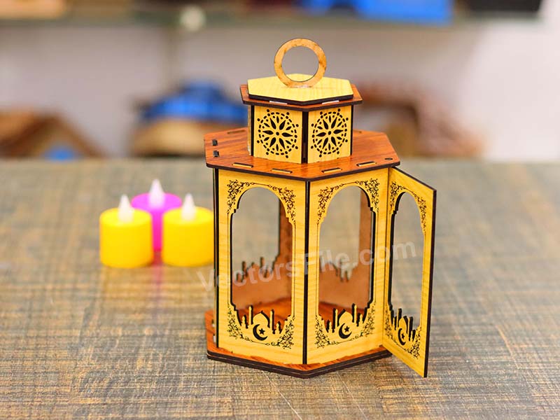 Laser Cut Ramadan Lantern Tealight Canlde Holder