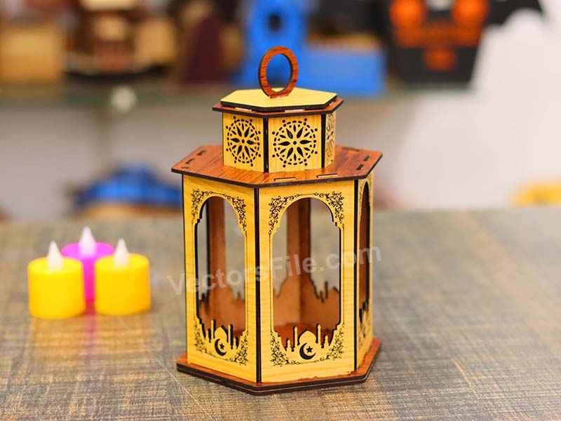 Laser Cut Ramadan Lantern Tealight Canlde Holder