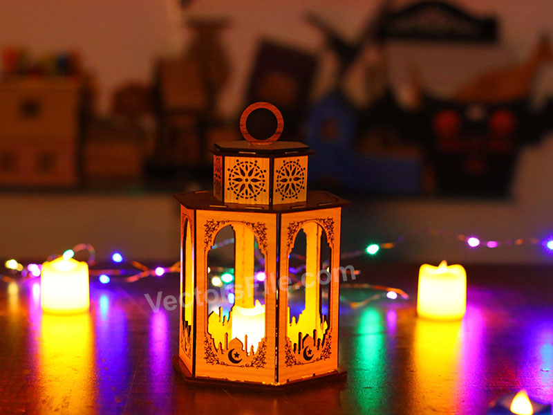 Laser Cut Ramadan Lantern Tealight Canlde Holder