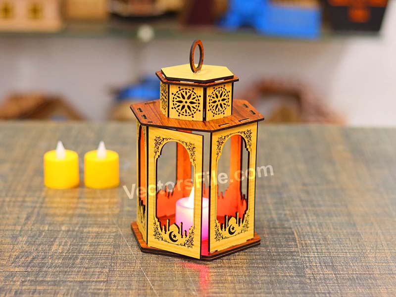 Laser Cut Ramadan Lantern Tealight Canlde Holder