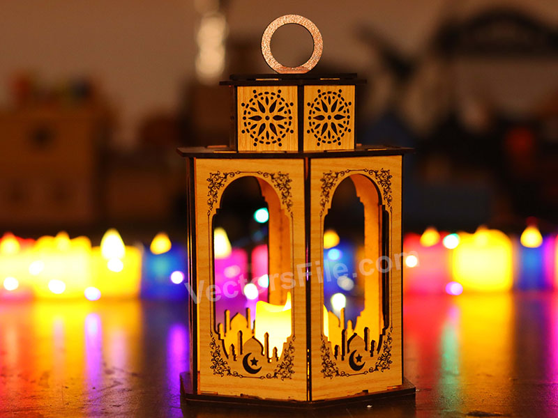 Laser Cut Ramadan Lantern Tealight Canlde Holder