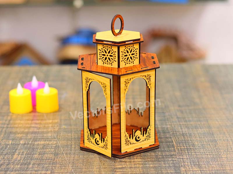 Laser Cut Ramadan Lantern Tealight Canlde Holder