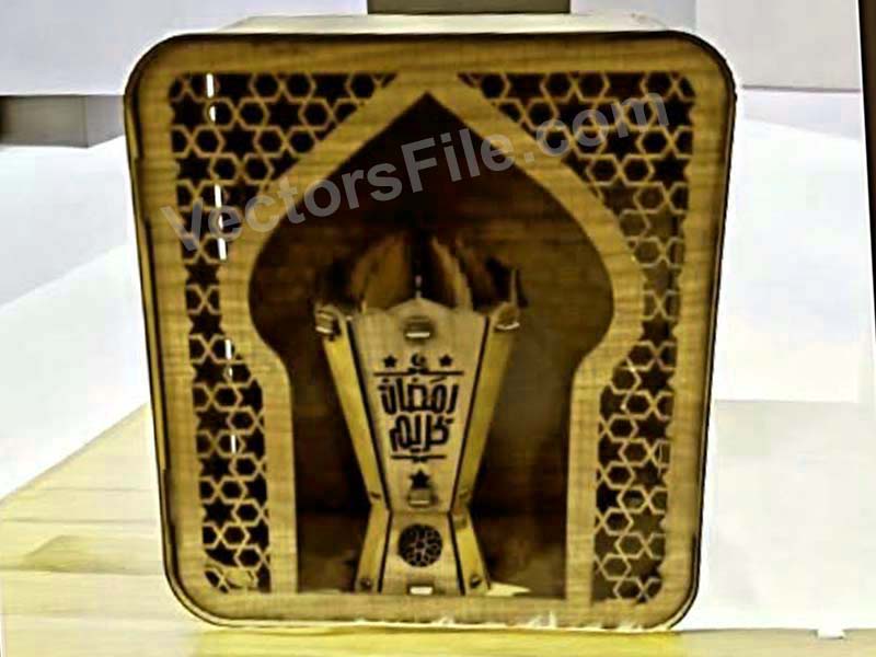 Laser Cut Ramadan Lantern Gift Lamp Design