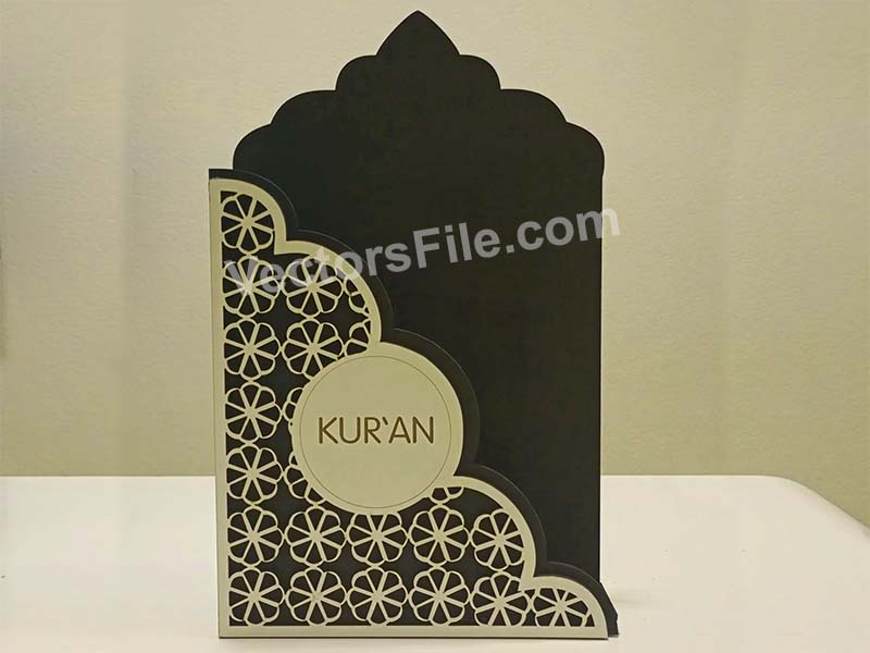 Laser Cut Wall Mounted Wooden Holy Quran Holder