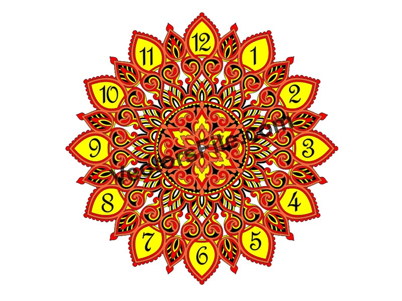 Laser Cut Layered Wall Clock Room Wall Art Decoration Ideas