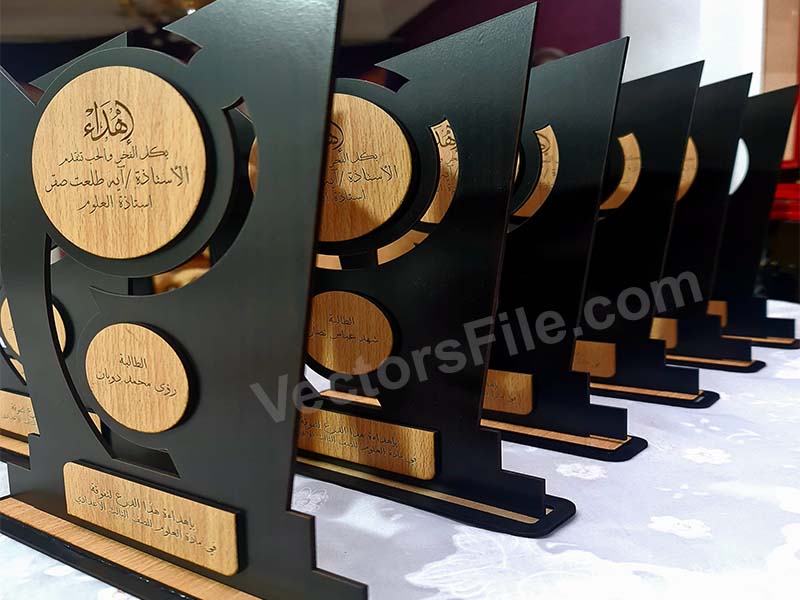 Laser Cut Trophy Design Idea Wooden Award Design