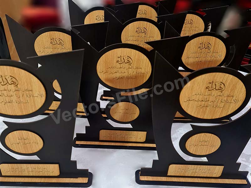 Laser Cut Trophy Design Idea Wooden Award Design