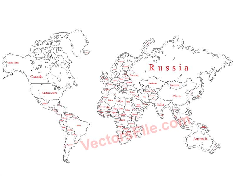 Laser Cut Wooden World Map Template Wall Art Decor Idea