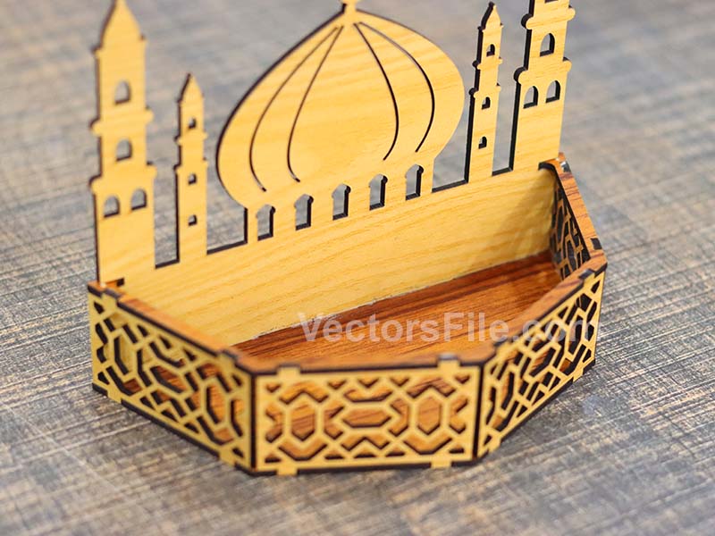 Laser Cut Ramadan Serving Tray Wooden Ramadan Gift Idea