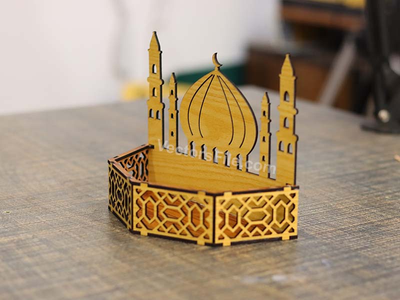 Laser Cut Ramadan Serving Tray Wooden Ramadan Gift Idea