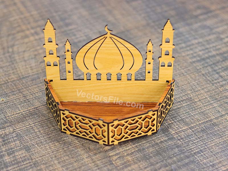 Laser Cut Ramadan Serving Tray Wooden Ramadan Gift Idea