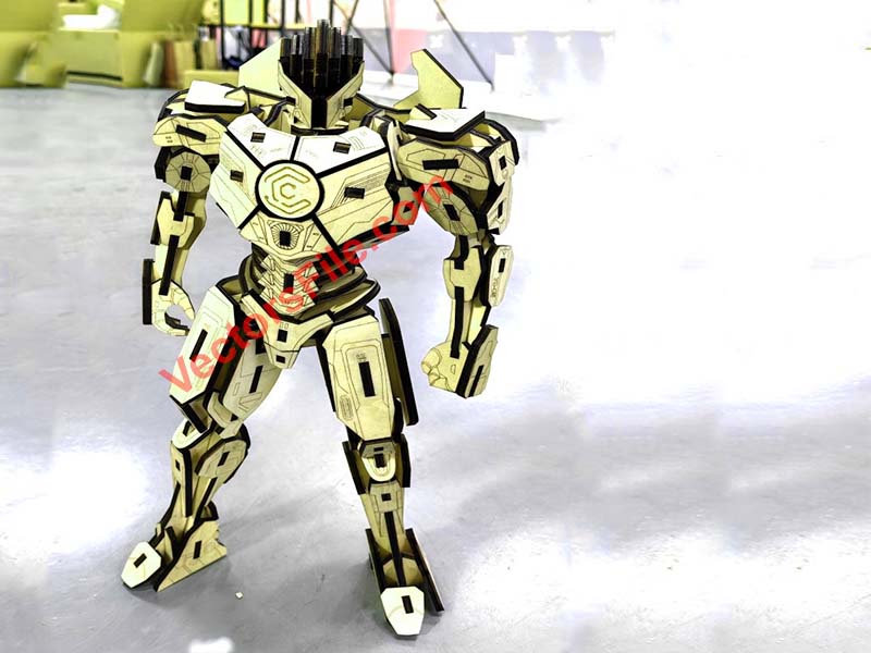 Laser Cut Gipsy Avenger Robot 3D Puzzle Toy Model Kit