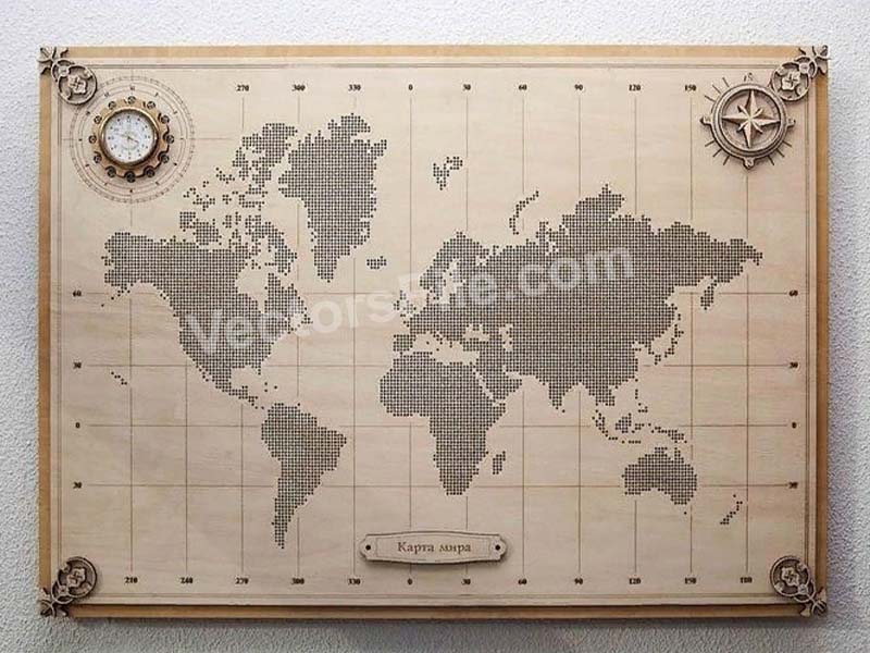 Laser Cut World Map Room Wall Decoration Ideas