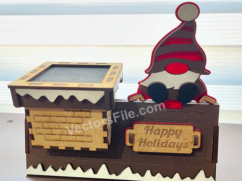 Laser Cut Wooden Happy Holidays Gift Box Idea