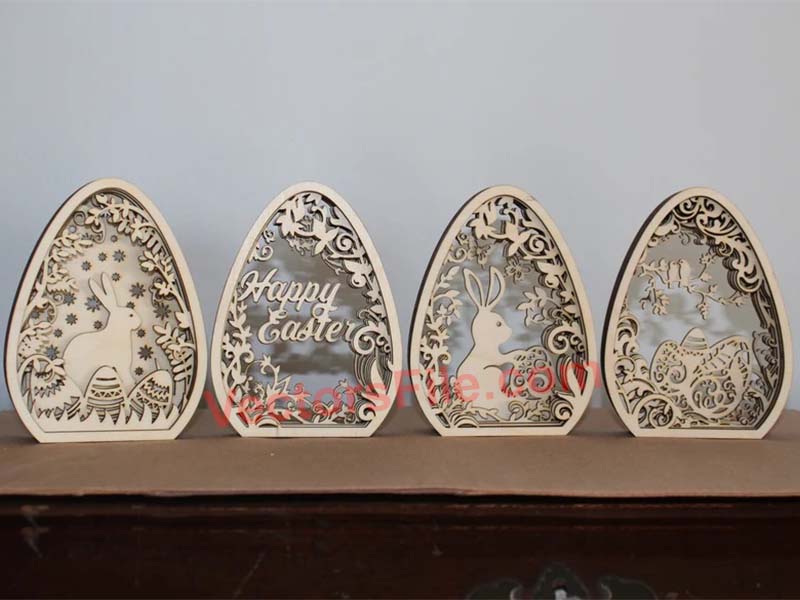 Laser Cut Easter Egg Decorating Multilayer Egg Decorating Idea