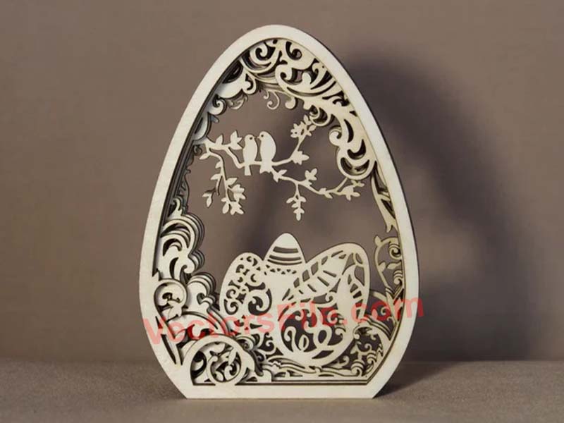 Laser Cut Easter Egg Decorating Multilayer Egg Decorating Idea