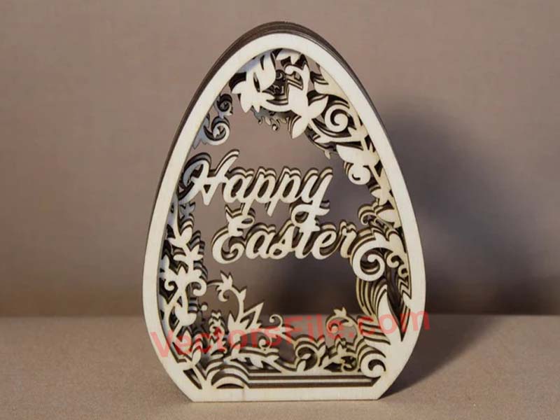 Laser Cut Easter Egg Decorating Multilayer Egg Decorating Idea