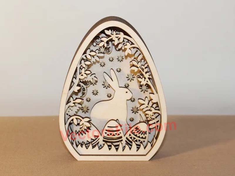 Laser Cut Easter Egg Decorating Multilayer Egg Decorating Idea