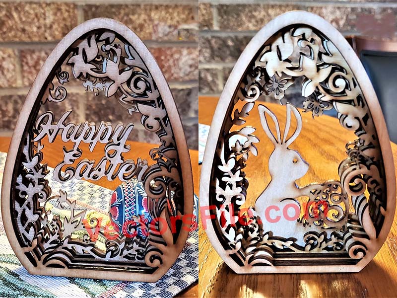 Laser Cut Easter Egg Decorating Multilayer Egg Decorating Idea